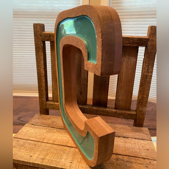 American Atelier Accents Teal Wood Letter C Wall Decor Monogram